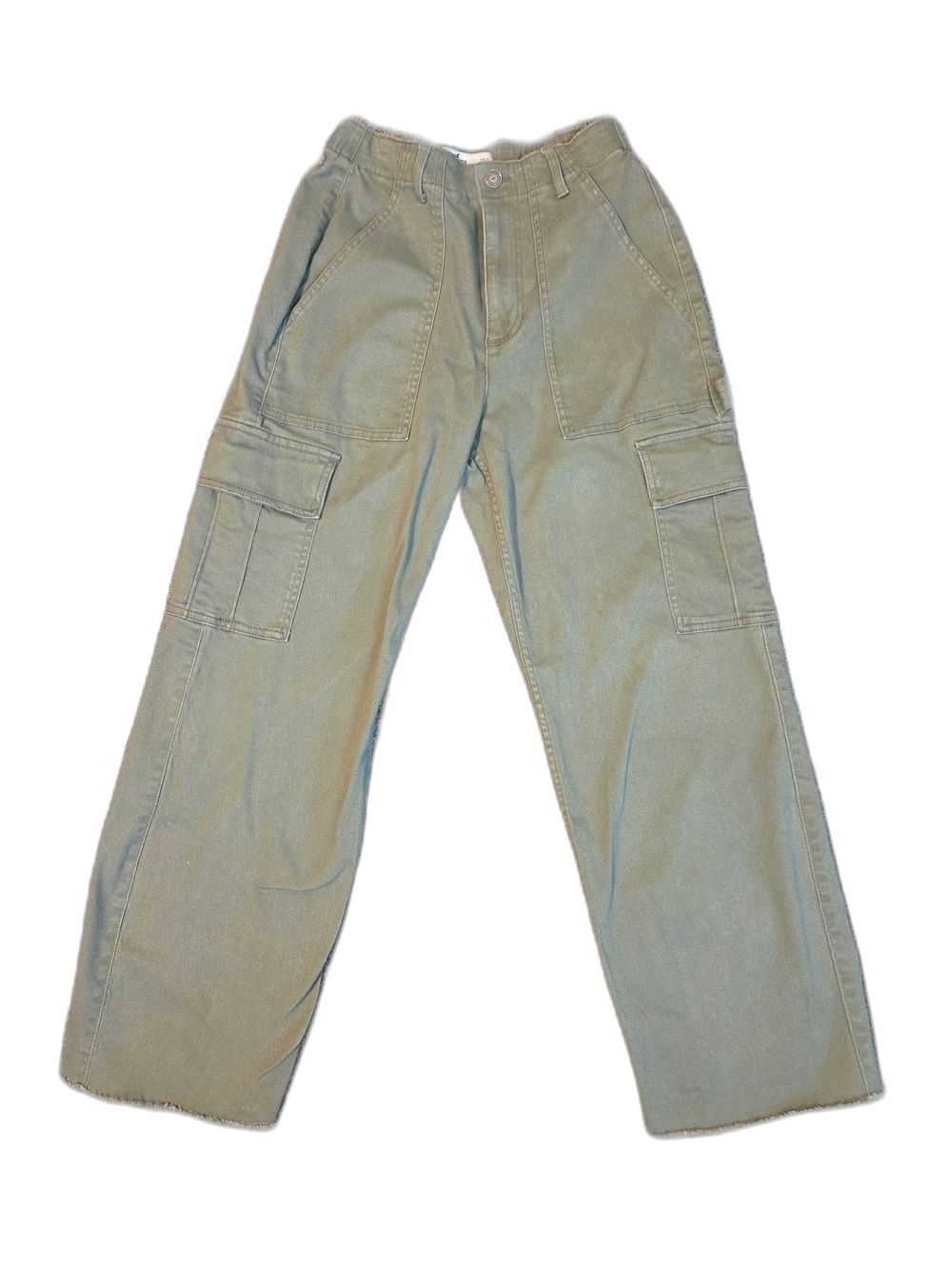 Hollister Olive Green Cargo Pants with Side Pockets